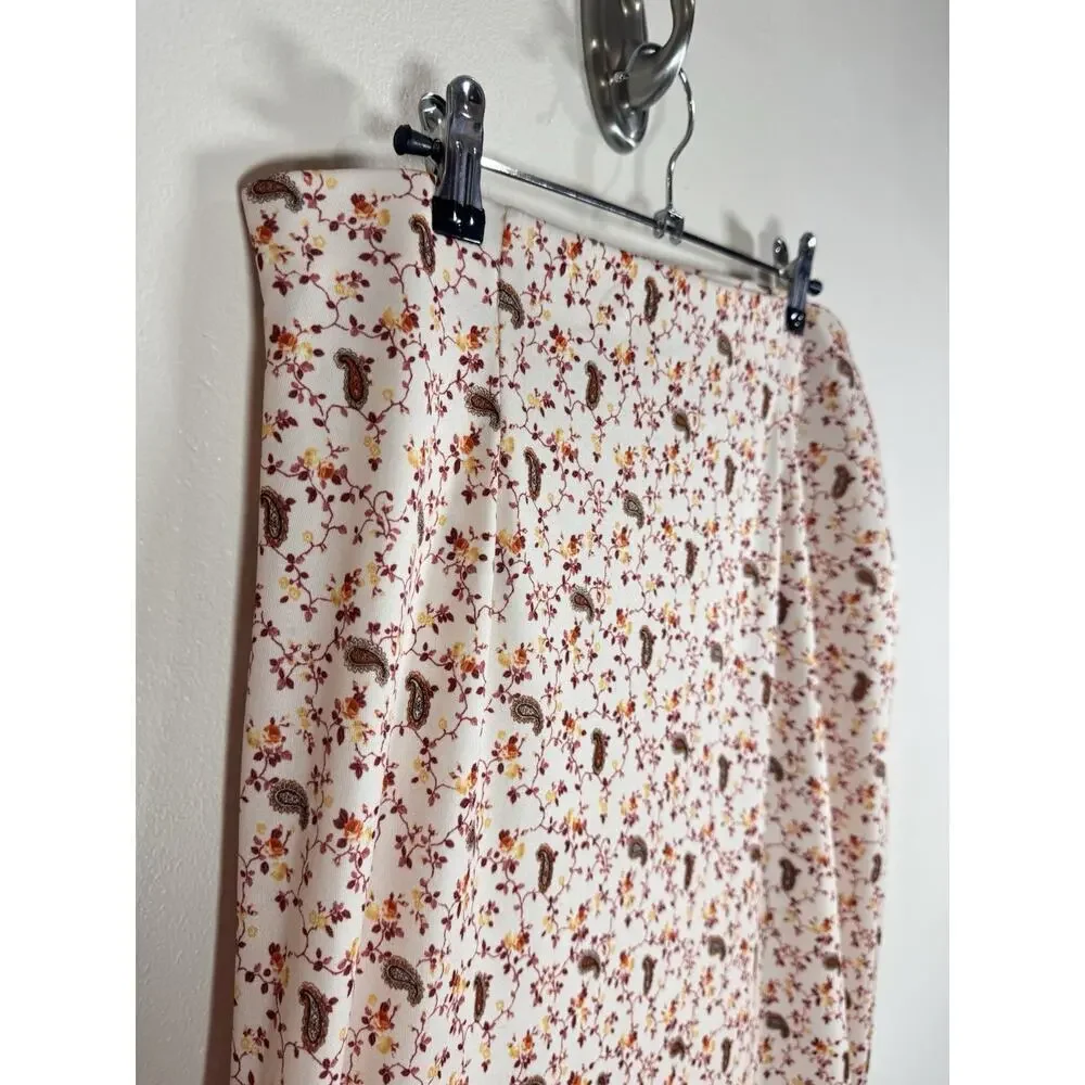 VTG Judith Hart Womens Floral Button Up Forest Fairy 90s Grunge Skirt L Paisley